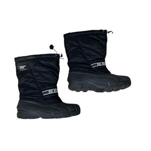 Sorel Flurry Waterproof Insulated Winter Boots Black Size 6